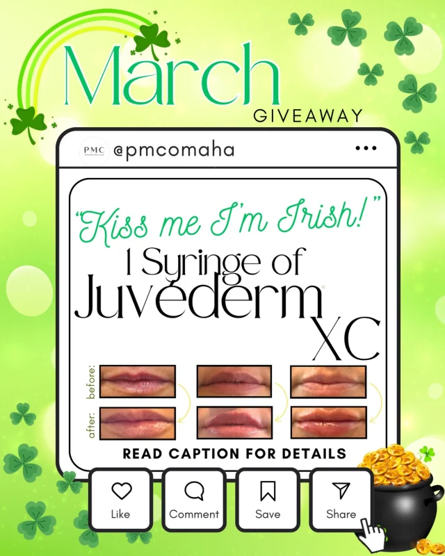 ☘️ KISS ME, I’M IRISH… AND GIVING AWAY LIPS 💋

Feeling lucky? One person is about to win 💉 1 FREE syringe of Juvéderm XC for the perfect pout.

To enter:
1️⃣ LIKE this post
2️⃣ COMMENT “KISS ME”
3️⃣ TAG 3 friends
4️⃣ SHARE this post

Winner announced April 1st 🍀

Your luck might just come with plumper, perfectly hydrated lips.

#LuckyLips #JuvedermGiveaway #LipFiller #MedSpaSpecial